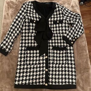 Tuckernuck Herringbone Tweed Bow Dress